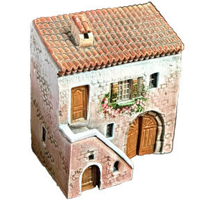 J Carlton Gault Miniature House With Stairs Made in France 1993 Hand Painted